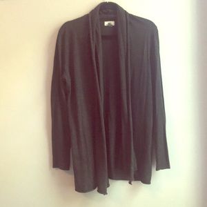 🍁Charcoal Open-Front Cardigan📚